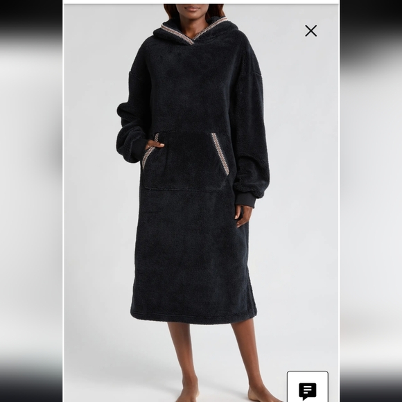 UGG Other - Ugg Fluff Oversized Long Fleece Hoodie, Small/Medium Black, NWT!!